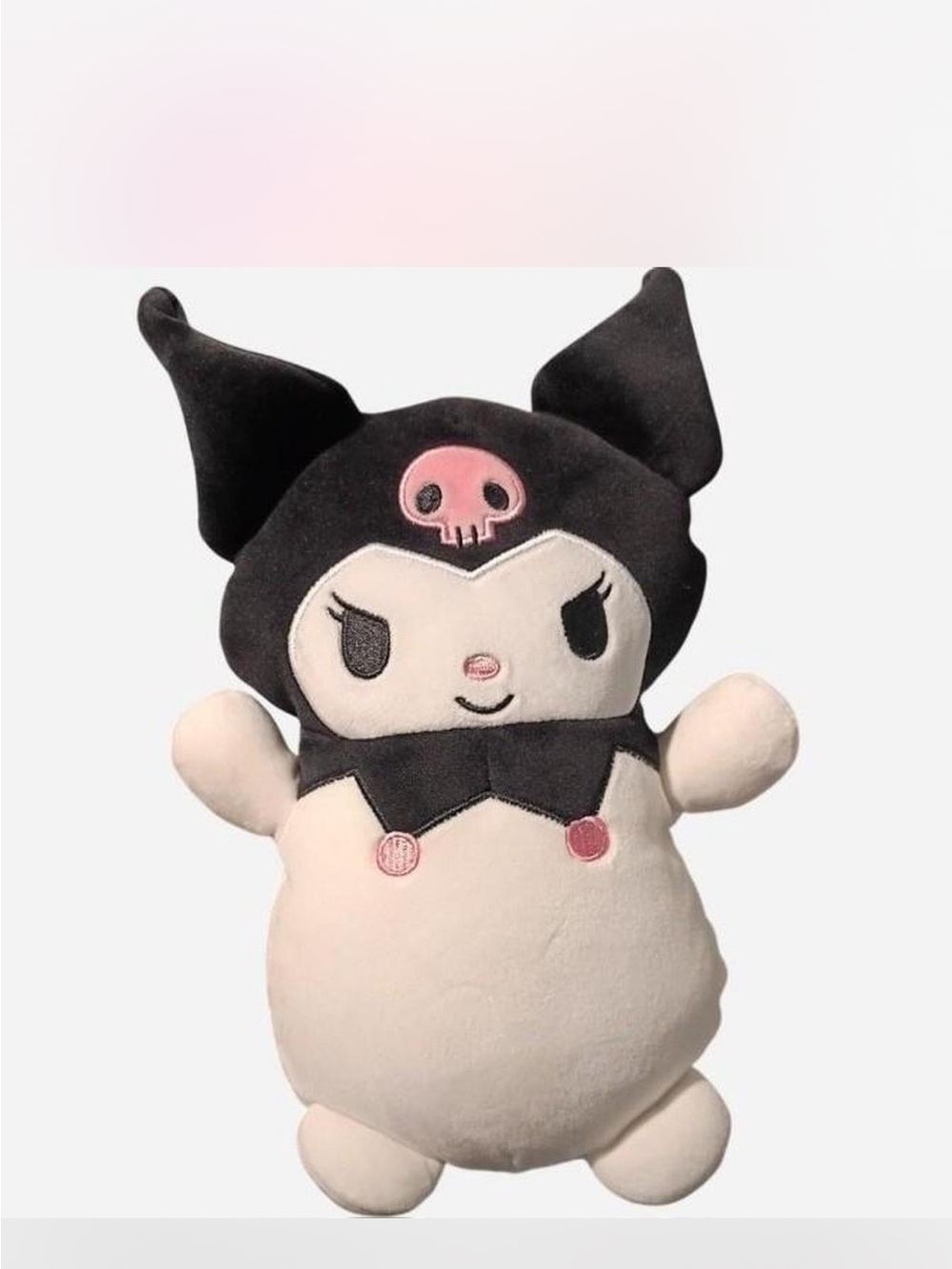 Squishmallows Sanrio Kuromi HugMees soft plush toy